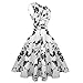 VVTAN Women's Classy 1950s Vintage Rockabilly Swing Floral Party Cocktail Dress