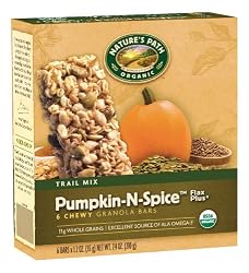 Nature's Path Organic Granola Bars, Pumpkin-n-Spice, Flax Plus 6-Count Boxes (Pack of 6)