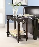 Side Table with Storage Cappuccino Finish