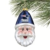 New England Patriots Blown Glass Santa Cap Christmas Tree Ornament