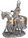 Templar Knight in Armor on Horseback Statue - Very Detailed Hand Painted Figure