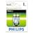 Philips Multi Life NiMH Akku AAA Micro 800 mAh 2er Pack