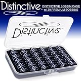 Distinctive Premium Bobbin Box Case with 30 Premium Style 15J Bobbins Made for Singer Sewing Machines