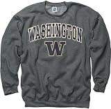 Washington Huskies Dark Heather Perennial II Crewneck Sweatshirt