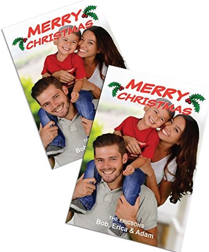 Upload Your OWN Photo Holiday Cards - 50 Thick 4" x 6" Postcard Style Christmas Card - Design Online - Custom Printed Greeting Card