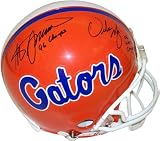 Steve Spurrier and Urban Meyer Florida Gators Dual Autographed Full Size Authentic Helmet with Inscriptions