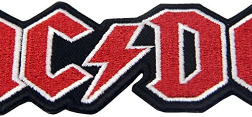 AC/DC Rock Heavy Metal Punk Music Band Logo Embroidered Iron On / Sew On Badge Applique Patch