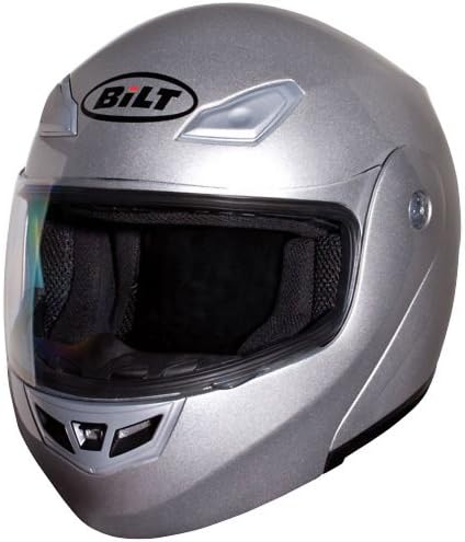 BILT Demon Modular Motorcycle Helmet - XS, Silver