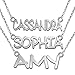 Aubryn Nameplate Charm and Necklace in Sterling title=