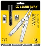 Leatherman Wave with Sheath + 40-bit Assortment Bit Kit + LED Lenser P3 LED Flashlight (Special Combo Factory Box Set)