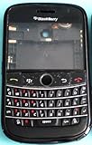 SOLID BLACK FULL HOUSING FOR BLACKBERRY BOLD 9000 PDA PHONE WITH TORX SCREW ....