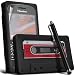 KC-Electronics Blackberry 9900 Bold Touch Black Retro Cassette Tape Silicone Case Skin Cover + White High Capacitive Stylus Pen + LCD Screen Protector Guard