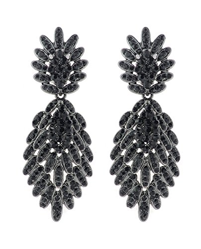 Women's Bohemian Tribal Style Rhinestone Studded Clip On Fashion Earrings