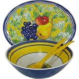 Serving Set of Le Cadeaux Triple Weight Melamine 12 Salad or Serving Bowl, Serving... by 