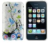 Iphone 3g / 3gs Crystal Rubber phone cover Case White Spring Flower