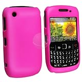 Snap-on Rubber Coated Case for Blackberry Curve 8520 / 8530, Hot Pink