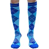 Compression Socks (1 Pair) 20-30mmHg Graduated - Best For Running, Athletic Sports, Crossfit, Flight Travel (Men & Women) - Suits Nurses, Maternity Pregnancy, Shin Splints - Below Knee High Socks