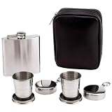 Maxam 6Oz Flask W/ Collapsible Cup