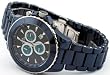 Oniss #ON621-M2 Men's Blue Ceramic Deluxe Collection Sports Chronograph Watch