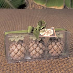 Mini Sculpted Pineapple Candles (set of 3) from Lava Lamps