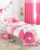 GIRLS PINK SHABBY CHIC BEDSPREAD THROW 150 X 200CM