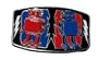 Robot Duel Belt Buckle Rock 'Em Sock 'Em