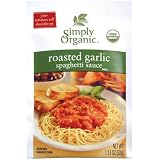 Simply Organic Roasted Garlic Spaghetti Sauce, Seasoning Mix, Certified Organic, 1.13 Ounce Packet (Pack of 12)