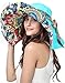 Eleter® Women's Large Wide Brim Floppy Visor Summer Foldable Beach Sun Hat (FBA)