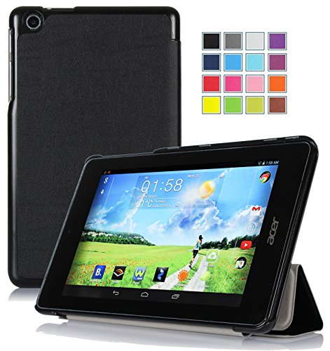 Acer Iconia ONE 7 B1-750 Tablet smart case, KuGi ® - High quality ultra-thin Smart Cover Case for Acer Iconia ONE 7 B1-750 Tablet (Black)
