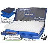 Deluxe Pet Bed Medium Size - cozy and comfy (Blue) (5
