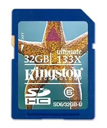 Kingston Secure Digital 32 GB SDHC High Capacity Class 6 133X Ultimate Flash Card&nbsp;SD6/32 GB-U