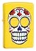 Zippo Skull Pocket Lighter (Yellow, 5 1/2 x 3 1/2 cm)