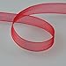 Fowod Shimmer Sheer Organza Ribbon, 54 Yard / 164 Feet, 0.4 Inch Wide, Red