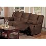 Double Reclining Sofa in Chocolate Microfiber - Coaster