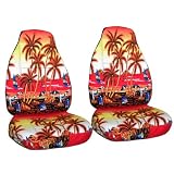 1994 Jeep Wrangler YJ seat covers. One front set of seat covers. Red Hawaiin Jeep... by Designcovers