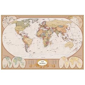 The World, Antique Style Poster ~ Laminated