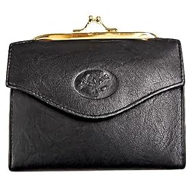 Buy BLACK LEATHER FRENCH PURSE W  ACCORDION CARD CASE by Buxton