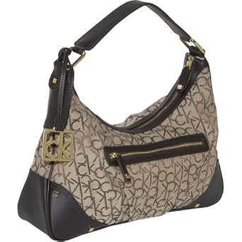 Click here to buy Calvin Klein Hudson Logo Jacquard Top Zip Hobo by Calvin Klein.