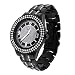 Geneva Platinum Mens Round Bezel Metal Link Watch
