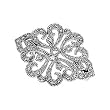 14K White Gold Diamond Brooch - 0.25 Ct.