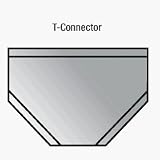 C.R. LAURENCE 3444344 CRL 4 Peach Color T-Connector Clean Cut Beveled Mirror Corner