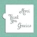 Merci, Thank You and Gracias Cookie and Craft Stencil CM098 by Designer Stencils