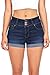 Wax Women's Juniors Stetchy Mid Rise Denim Shorts