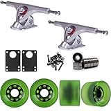 UPC 780848462818 product image for Paris 180 Raw Longboard Trucks Wheels Package 70mm Sliding Wheels Green | upcitemdb.com