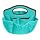 Find It Supply Caddy, 8.75 x 12 Inches, Canvas, 6 Pockets, 6 Compartments, 10 Storage Loops, Teal (FT07202)