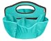 FindIt Supply Caddy, 8.75 x 12 Inches, Canvas, 6 Pockets, 6 Compartments, 10 Storage Loops, Teal (FT