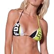 Fox Racing Prime Lap Triangle Women's Top Swim Suit Swimwear - Black / Medium