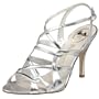 Delman Women's Jesse Sandal,Silver Metallic,8 M US