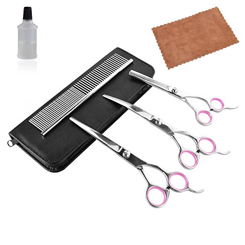 Gimars Heavy Duty Stainless steel Titanium coated Pet Grooming Scissors