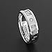 Mens Wedding Band Tungsten Ring Carbon Fiber Inlay Brilliant CZ High Quality Tungsten Carbide 8mm Comfort Fit